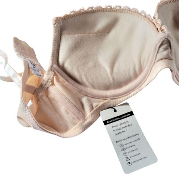 3/$20 38B Push-up Bra Premium Quality Padded Underwire Convertible Beige NWT - Picture 7 of 12